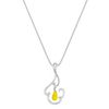 Yellow Briolette Sapphire and Sterling Silver Pendant (18)