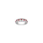 Round Ruby and Diamond Ring with Pave Setting
