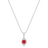 Round Ruby and Diamond Contemporary Pendant (18)