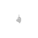 Round Diamond Heart Charm