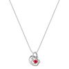 Heart Shaped Ruby and Sterling Silver Heart Pendant (18)