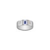 Princess Cut Sapphire and Diamond Ring