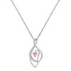 Heart Shaped Pink Sapphire and Sterling Silver Pendant (18)