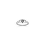 White Sapphire and Sterling Silver CTR Ring