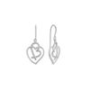 Sterling Silver Double Heart Earrings