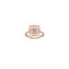 Vintage Halo Diamond Engagement Ring in Rose Gold