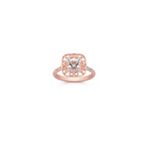 Vintage Halo Diamond Engagement Ring in Rose Gold