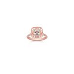 Vintage Halo Diamond Engagement Ring in Rose Gold