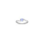 Oval Ice Blue Sapphire Ring in Sterling Silver