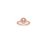 Halo Diamond Engagement Ring in Rose Gold