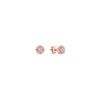 Vintage Diamond Circle Cluster Earrings in 14k Rose Gold