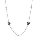 9mm Cultured Tahitian Pearl and Sterling Silver Necklace (30 in.)