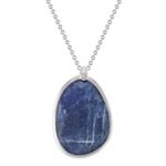 Sodalite and Sterling Silver Pendant (18 in.)
