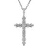 Diamond and Sterling Silver Cross Pendant (18)