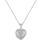Heart Locket in Sterling Silver (18 in.)