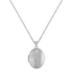 Oval Locket in 14k White Gold (18 in.)