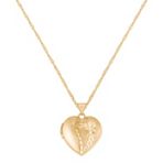 Engraved 14k Yellow Gold Heart Shaped Locket (18)