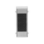 Stainless Steel Money Clip with Black Carbon Fiber