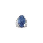 Oval Sodalite and Sterling Silver Ring