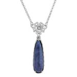Sterling Silver and Blue Sodalite Necklace (18 in.)