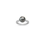 9mm Cultured Tahitian Pearl and Diamond Ring