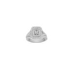 Halo Diamond Wedding Set