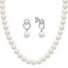 Freshwater Pearl Strand and Earring Two-Piece Set in Sterling Silver (18)