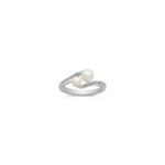 4.5-6mm Cultured Freshwater Pearl Diamond Ring