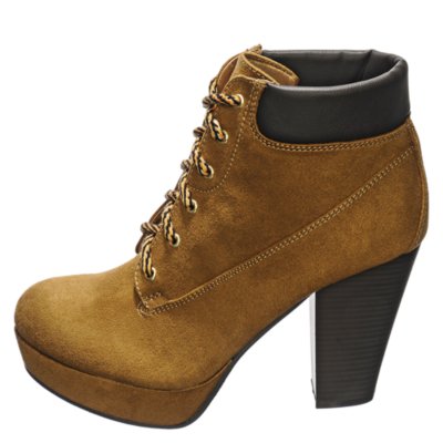 tan high heel ankle boots