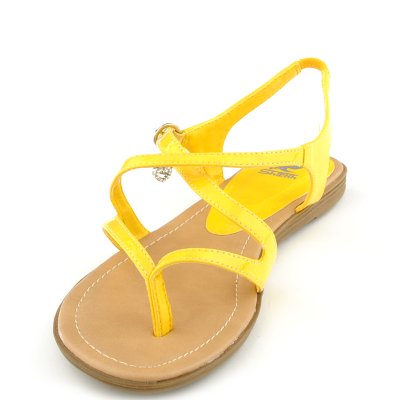 yellow thong heels