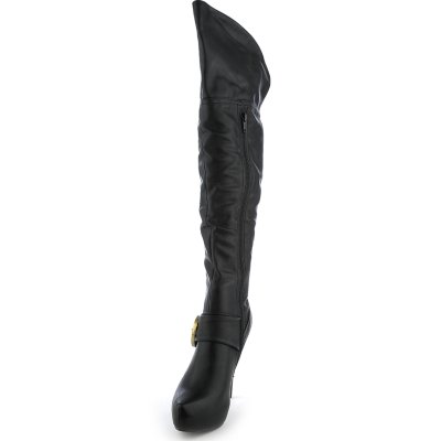 macy's black high heel boots