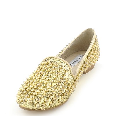 steve madden gold spiked flats