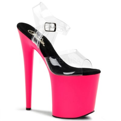 Pleaser Flamingo-808UV platform high heel color blocked dress shoe