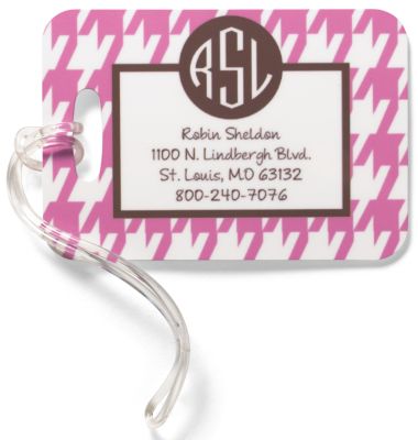 Personalized Luggage Tags - Pink