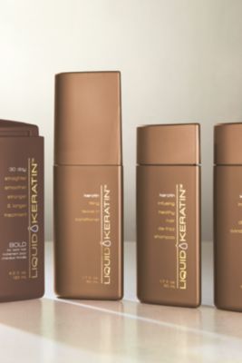 Liquid Keratin 30 Day Straighter Smoother Stronger & Longer Treatment Bold for Dark Hair Starter Set