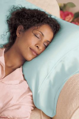 Silk Pillowcase - Blue