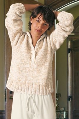 Hooded Cotton Sweater