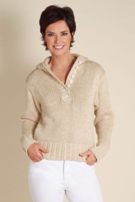 Hooded Cotton Sweater