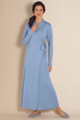 Women's Silk Cashmere Robe - Blue