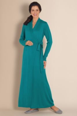 Tall Silk Cashmere Robe - Green