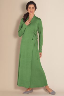 Tall Silk Cashmere Robe - Green