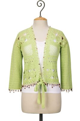 Crochet Beaded Tie Top