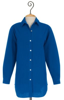 Talls Gauze Big Shirt - Blue