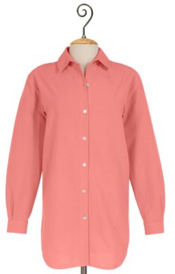 Women's Plus Size Classic Cotton Gauze Big Shirt - Yellow