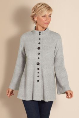 Women's Cozy Button Up - Black