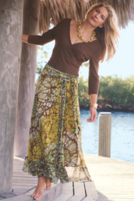Batik Wrap Skirt