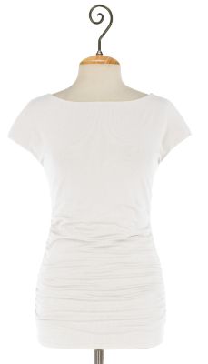 Women's Ruched Bateau Tee
