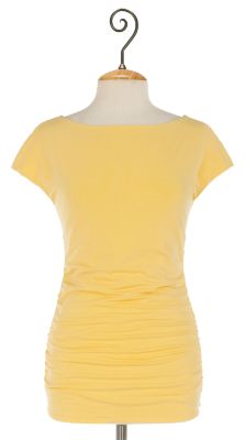 Ruched Bateau Tee