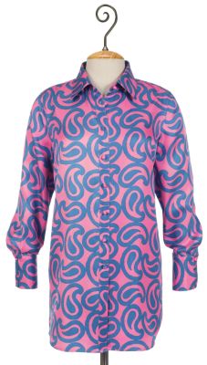 Women's Silk Twill Paisley Shirt