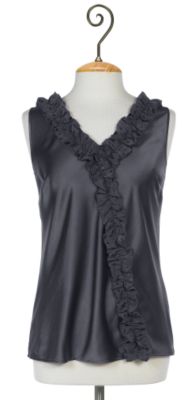 Silk Ruffle Tank